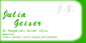 julia geiser business card